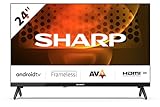 SHARP 24FH6EA HD Ready Frameless Android TV 60cm (24 Zoll), 3X HDMI, 2X USB, Dolby Digital, Active Motion 400