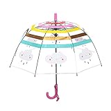 Kinder Regenschirm Junge Mädchen Kind Kind Automatische Lange Griff Niedliche Cartoon Tragbare halbscheinliche Regenschirm Kinder Regenschirm