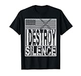 US-Flagge I Destroy Silence Lustige Schlagzeuger-Geschenkidee T-Shirt