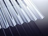 PVC 1,4mm Stärke farblos klar Profilplatte Trapez 70/18 farblos glasklar 1092mmx3000mm
