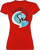 Sprüche Statement mit Spruch - I Need Vitamin Sea - M - Rot - L191 - L191 - Tailliertes Tshirt für Damen und Frauen T-Shirt