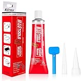 flintronic Dichtmasse Motor, 70ml Motordichtmasse Rot, Ölbeständig Hochtemperatur Silikon Dichtmasse, Zylinderkopfdichtung Dichtmittel, Ölwannendichtung, Dichtsilikon für Autos Motorräder Rep