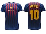 Fußballtrikot Barcelona Lionel Messi 10, zugelassene Replica 2018–2019, für Kinder (2, 4, 6, 8, 10, 12, 14 Jahre) und Erwachsene (Größe S, M, L, XL), Blau, rot, gelb, 6 Jahre