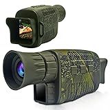 Nachtsichtgerät,4K HD Infrarot Monokular Digital Nachtsichtgeräte，1,5' TFT HD LCD,5X Digitalzoom für Vogelbeobachtung, Jagd, Spotting, Überwachung