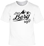 Wanderer Bergsteiger Sprüche T-Shirt Naturfreunde : Der Berg Ruft -Tshirt Berge Wandern Klettern Gr: L