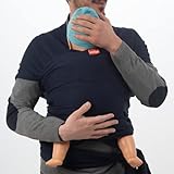 Noone Wrap Sling – Flexibles Tragetuch – Ideal für Hautkontakt und M-Position, die Neugeborene brauchen (Navy Blue)