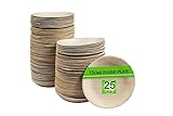 EcoShine Products Palmblatt-Teller – Urlaubsparty-Geschirr natürlicher Teller | kompostierbarer, Einweg-& biologisch abbaubar, 15,2 cm runde Teller (25)