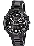 ETT Eco Tech Time Funk Solar Weltzeit Herren Uhr Chronograph mit Edelstahl Armband EGS-11390-25M