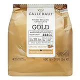 Callebaut GOLD Karamell-Schokoladenkuvertüre, Callets 400 g, Backschokolade, Chips