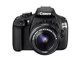 Canon EOS 1200D SLR-Digitalkamera, 18 Megapixel, (7,6 cm (3 Zoll) Display, USB, HDMI, Autofokus), Schwarz, Kit mit EF-S 18-55 DC III Objektiv (Generalüberholt)