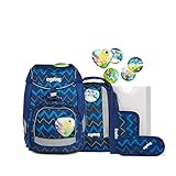 ergobag Kinder Prime School Backpack Set Rucksack, FallrückziehBär-Blau, Einheitsgröße