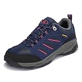 TFO Damen Trekking & Wanderschuhe Atmungsaktive Walkingschuhe Sport Outdoor Schuhe mit Gedämpfter Sohle, Violett Blau, 39 EU