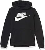 Nike Jungen Sportswear Club Fleece Pullover Hoodie, Black/Light Smoke Grey, XS