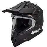 KILCVEM Motorradhelm Motocross Helm SM-15 Erwachsene Motorrad MX Enduro Cross Helm mit Schutzbrille Handschuhe Sturmhaube Elastisches Netz - Sicherheitsnorm ECE 22.05,Black- XL: 61~62 cm.