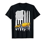 Patriotischer Zement Truck Driver Beton Mixer Amerikanische Flagge T-Shirt