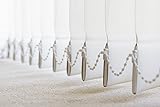 Jaloutec Lamellenvorhang, Vertikal, in 4 Farben und vielen Grössen, Lamellen, Schiebevorhang, Vertikaljalousie, NEU (Silber-Grau, 150 x 250 cm BxH)