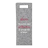 Herz & Heim® Flaschenbeutel mit Wunschtext - Geschenkverpackung zum Geburtstag | Weihnachten | Hochzeit Was du heute kannst entkorken