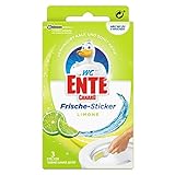 WC Ente Frische-Sticker, körbchenloser WC Spüler, bis zu 4 Wochen, Limone Duft, 1er Pack (1 x 27 g)