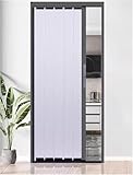 SAFWELAU Scheunentür Innentüren Zuhause trennende Türen, Spannende Duschtüren. Für die Tür/Flur/Umkleidekabine, Falten und Sperren(Grey,26x80in(66x203cm))