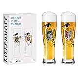 Ritzenhoff 3481002 Brauchzeit #2 Weizenbierglas-Set, Glas, 646 milliliters, Mehrfarbig