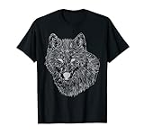 Wolf Tiermotiv Kunst Raubtier Wolfsmotiv Tiergesicht Wolfs T-Shirt