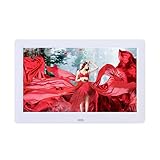 Digitaler Bilderrahmen-Digitaler Fotorahmen-8 Zoll 1280 x 800 IPS-Bildschirm Foto-Videoplayer mit Fernbedienung/Kalender/Uhr Unterstützung für USB-Laufwerk und SD