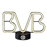 Borussia Dortmund Unisex Bvb-led Dekoleuchte Dekoration, Kunststoff , Schwarz, Einheitsgröße EU