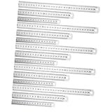 NUOBESTY 5 Sätze Herrscher Metrisch Messstab Stahlregel Rechtwinkliges Lineal Zimmermannsplatz Kantenregel Für Holzarbeiter Kombinationsquadrat Rostfreier Stahl Silver 3 Stück * 5