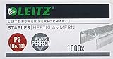 Leitz Power Performance Heftklammern P2 (Nr. 10), Verzinkt, Box mit 1000 Heftklammern, 55770000