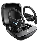Aoslen Kabellose Sport-Kopfhörer Bluetooth Kopfhörer In Ear 5.0 mit eingebautem Mikrofon Tiefer Bass HiFi Stereo IPX7 Wasserdicht 30H Spielzeit für Sport Laufen Fitnessstudio
