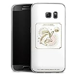 DeinDesign Slim Case extra dünn kompatibel mit Samsung Galaxy S6 Edge Silikon Handyhülle transparent Hülle Hufflepuff Hogwarts Offizielles Lizenzprodukt