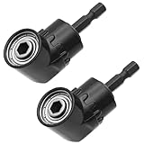 2 Pcs winkelbohraufsatz, winkelschrauber 105, winkelschrauber aufsatz winkelaufsatz für akkuschrauber winkelschrauber vorsatz adapter, winkel bithalter pivot bit holder, flexibler bithalter Schw
