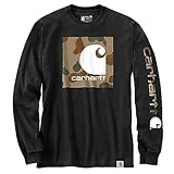 Carhartt Herren 105959 Relaxed Fit Heavyweight Langarm Camo C Graphic T-Shirt, Schwarz, XL
