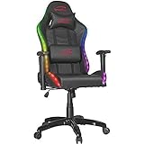 Speedlink ZAPHYRE Gaming Stuhl - 300 RGB-Effekte, Nacken- und Lendenwirbelkissen, inkl. Powerbank, Kunstleder, schwarz