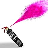 POLVO HOLI - Bunter Baby Shower Feuerlöscher mit 1kg Holi Pulver - Enthüllt das Geschlecht des Babys auf originellste Weise (Pink)