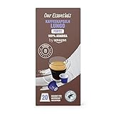 Our Essentials by Amazon Kaffeekapseln Lungo Forte, Geeignet für Nespresso Maschinen, Dunkle Röstung, 20 Stück, 1er-Pack