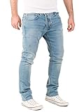 WOTEGA Herren Jeans Noah - Sweathose in Jeansoptik - Männer Jogg-Jeans Slim, Blau (Blue Shadow 3R4020), W40/L30