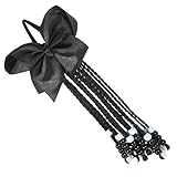 TOYANDONA Haarverlängerung Pferdeschwanz Mit Perlen Und Schleife Geflochtene Perücke Für Cosplay Haaraccessoire Für ädchen Trendige Geflochtene Frisur Für Sp