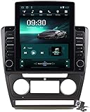 LINGJIE Android 9.1GPS Navigation für Skoda Octavia 2007-2014 Radio 9,7 Zoll Vertikalbildschirm 2 DIN CAR Stereo-Unterstützung Bluetooth/SWC/Mirror Link,Ts400
