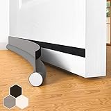 Zugluftstopper 94 cm,einseitig Tür Isolator Türdichtung Selbstklebend Unter Tür Draft Blocker,Türdichtung,Türluftstopper Türbodendichtung draft, schalldicht, 1 Packung,Grau