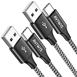 AVIWIS USB C Kabel [2Stück 2M] 3A Ladekabel USB C Nylon USB Typ C Kabel Schnellladekabel für Samsung Galaxy A21 A20 A12 A51 S21 S20 S10 S9 S8 Note 10 9, Huawei P40 P30 Mate 40, Redmi Note 10 9