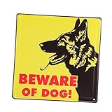 YARNOW 1 Stück „Vorsicht Vor Hund“-Warnschild „Vorsicht Vor Hund“-Schild „Vorsicht Vor Angreifenden Hunden“ Metallverkleidung Außenzaun Innen-Laufstall Außentür-Dekoration