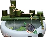 GAUCON Wasserspiele for die Gartenvogeltränke Wasserspielpumpe Bambusbrunnen eignet Sich for Dekorieren von Aquarien, St. Tränken, Teichen, um Wasserlandschaften automatisch zu verschönern