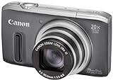 Canon PowerShot SX 260 HS Digitalkamera (GPS, 12,1 MP, 20-fach opt. Zoom, 7,6cm (3 Zoll) Display, bildstabilisiert) grau
