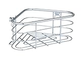 WENKO Eckablage Mod. Trestina, Ablage aus verchromtem Edelstahl mit tiefem Körbchen für sicheren Stand von Pflegeprodukten, ideal und platzsparend in Bad und Dusche, (B x H x T): 25 x 10,5 x 16,5