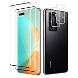 REROXE 2 Stück Schutzfolie für Panzerglas für Huawei P40 Pro 5G mit 2 Stück Kameraschutz, 3D Gebogenes Panzer HD Schutz Glas P40 Pro 5G Folie, 9H Härte Huawei P40 Pro Display