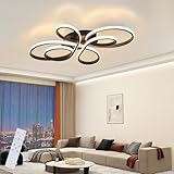 ZMH Deckenlampe LED Deckenleuchte Wohnzimmer - Schwarz 65W Wohnzimmerlampe Dimmbar mit Fernbedienung in Schmetterlingforming Modern Design Deckenbeleuchtung für Schlafzimmer Esszimmer Arb