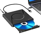 PHIXERO External 3D Blu-ray DVD Writer, Portable Blu-ray Drive USB 3.0 with 4k Ultra HD Blu-ray Drive and USB Cable for Mac OS, Windows XP/7/8/10, Linux, Vista, Laptop PC