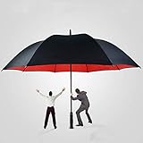 FMXYMC 2M extra große Business-Regenschirme, Business-Empfang Golfschirm, Männer extra Starke Regenschirme Winddicht, Doppel-Baldachin-Regenschirm, 78-Zoll-Regenschirm in Übergröße, schwarz