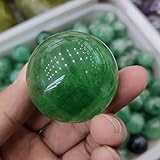 ZHSG schön 4cm Natürlicher grüner Fluorit-Quarz-Kristallkugel Ball Reiki Heilung